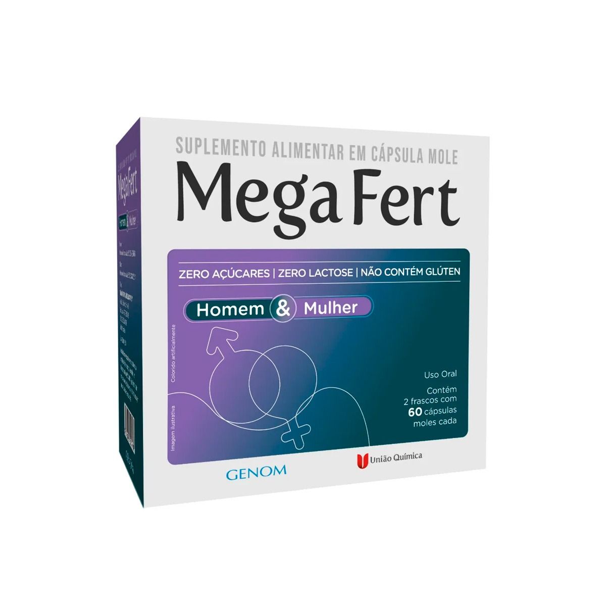 Suplemento Alimentar Megafert Homem e Mulher 60 Cápsulas